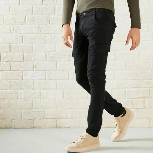 شلوار کارگو مردانه لیورجی مدل Jagt2029 l مشکی